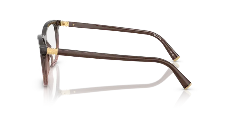 Miu Miu Donna MU 01WV 25C1O1 Montature da vista Acetato Rosso Trasparente Pantos Normale miniatura 3