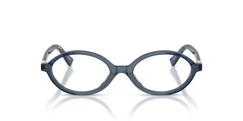 Donna MU 01XV 08Q1O1 Montature da vista Acetato Blu Trasparente Rotonda Normale miniatura 3