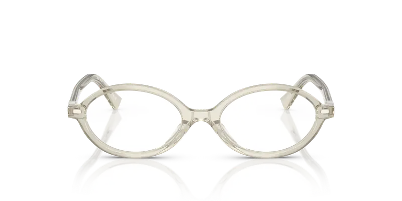 Miu Miu Donna MU 01XV 12U1O1 Montature da vista Acetato Grigio Trasparente Rotonda Normale miniatura 2