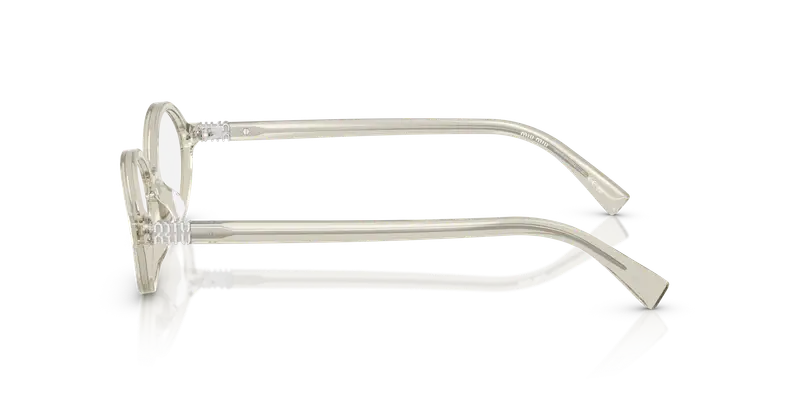 Miu Miu Donna MU 01XV 12U1O1 Montature da vista Acetato Grigio Trasparente Rotonda Normale miniatura 3