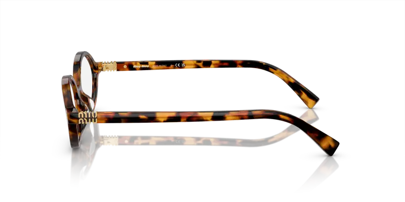 Miu Miu Donna MU 01XV 19P1O1 Montature da vista Acetato Tartaruga Trasparente Rotonda Normale miniatura 3