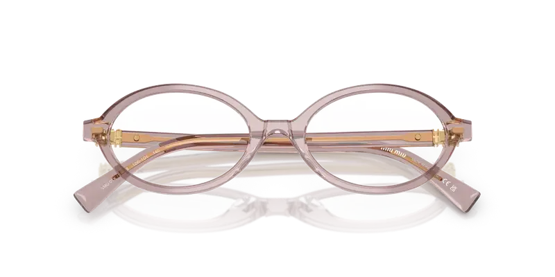 Miu Miu Donna MU 01XV  19P1O1 Montature da vista Acetato Viola Trasparente Rotonda Normale