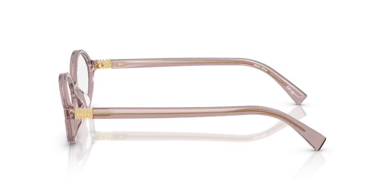 Miu Miu Donna MU 01XV 19P1O1 Montature da vista Acetato Viola Trasparente Rotonda Normale miniatura 2