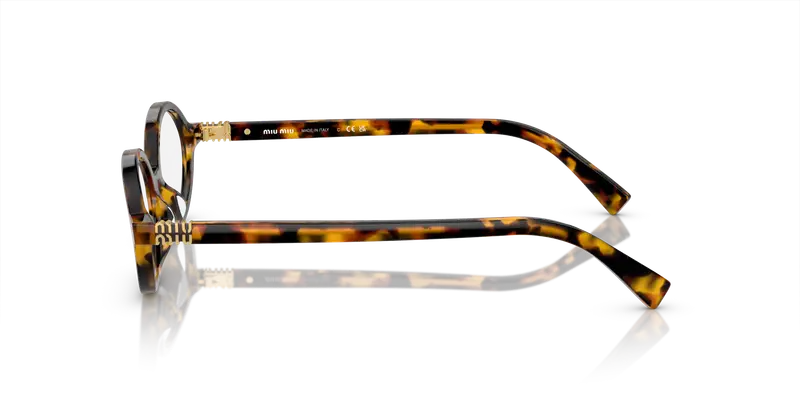 Miu Miu Donna MU 01XV VAU1O1 Montature da vista Acetato Tartaruga Trasparente Rotonda Normale miniatura 3