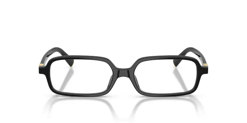 Donna MU 01YV 16K1O1 Montature da vista Acetato Nero Trasparente Squadrata Normale miniatura 3