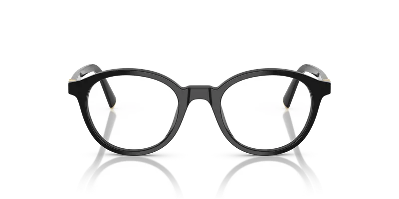 Miu Miu Donna MU 02WV 16K1O1 Montature da vista Acetato Nero Trasparente Rotonda Normale miniatura 2