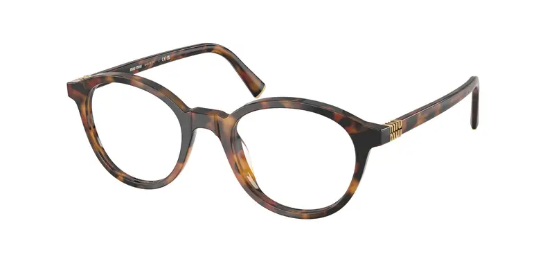 Miu Miu Donna MU 02WV  19P1O1 Montature da vista Acetato Tartaruga Trasparente Rotonda Normale