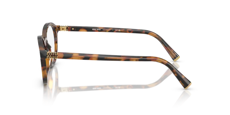 Miu Miu Donna MU 02WV 19P1O1 Montature da vista Acetato Tartaruga Trasparente Rotonda Normale miniatura 3