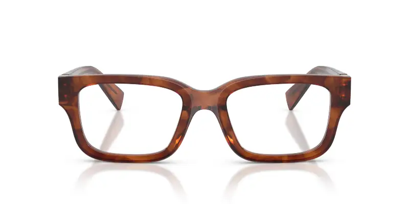 Donna MU 02YV 26E1O1 Montature da vista Acetato Marrone Trasparente Squadrata Normale miniatura 3