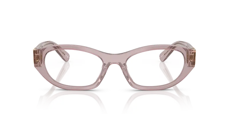 Miu Miu Donna MU 03WV 12W1O1 Montature da vista Acetato Viola Trasparente Geometrica Normale miniatura 2
