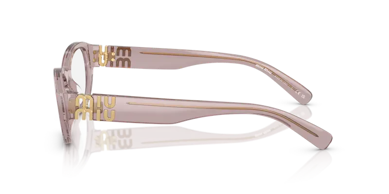 Miu Miu Donna MU 03WV 12W1O1 Montature da vista Acetato Viola Trasparente Geometrica Normale miniatura 3