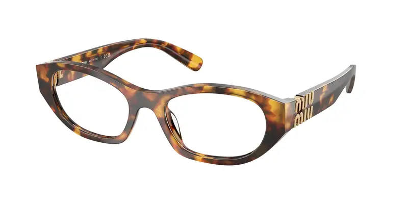 Miu Miu Donna MU 03WV  14L1O1 Montature da vista Acetato Tartaruga Trasparente Geometrica Normale