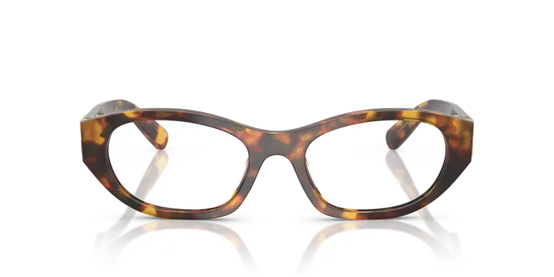 Miu Miu Donna MU 03WV 14L1O1 Montature da vista Acetato Tartaruga Trasparente Geometrica Normale miniatura 2
