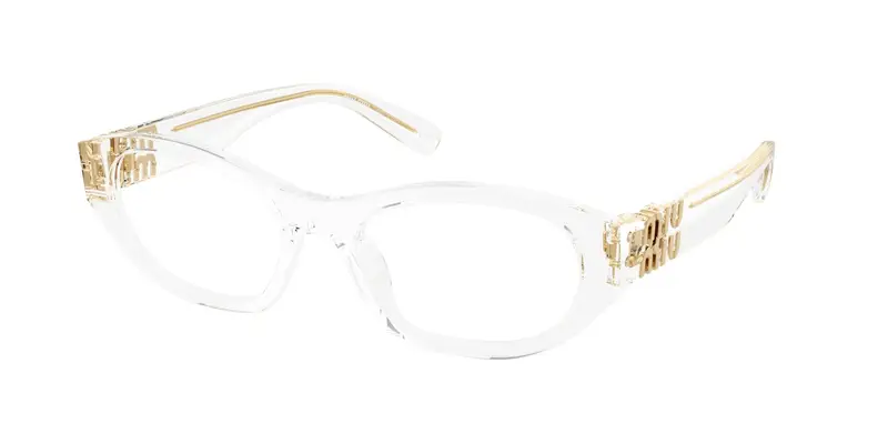 Miu Miu Donna MU 03WV  15Z1O1 Montature da vista Acetato Trasparente Trasparente Geometrica Normale