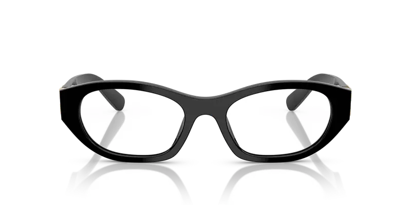 Miu Miu Donna MU 03WV 16K1O1 Montature da vista Acetato Nero Trasparente Geometrica Normale miniatura 2