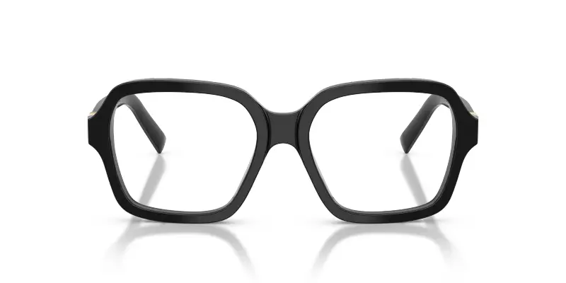 Donna MU 03YV 16K1O1 Montature da vista Acetato Nero Trasparente Squadrata Normale miniatura 3