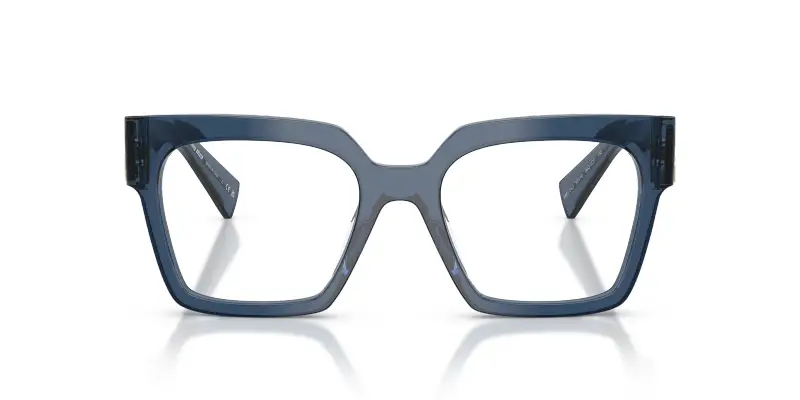 Donna MU 04UV 08Q1O1 Montature da vista Acetato Blu Trasparente Squadrata Normale miniatura 3