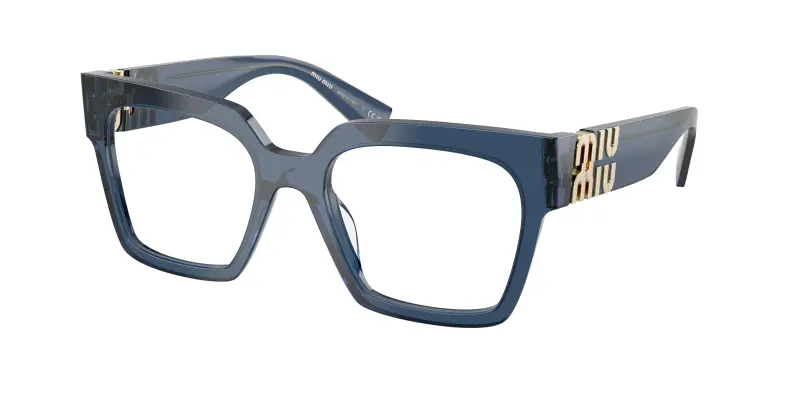 Donna MU 04UV 08Q1O1 Montature da vista Acetato Blu Trasparente Squadrata Normale