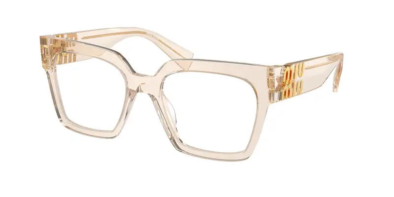 Miu Miu Donna MU 04UV  11T1O1 Montature da vista Acetato Marrone Trasparente Squadrata Normale