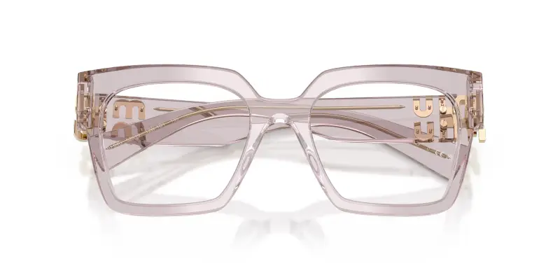 Donna MU 04UV 12W1O1 Montature da vista Acetato Viola Trasparente Squadrata Normale miniatura 2