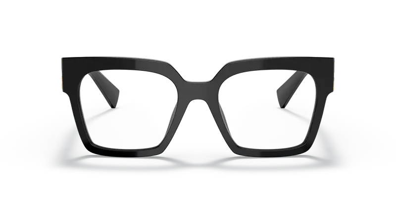 Miu Miu Donna MU 04UV 1AB1O1 Montature da vista Acetato Nero Trasparente Squadrata Normale miniatura 2