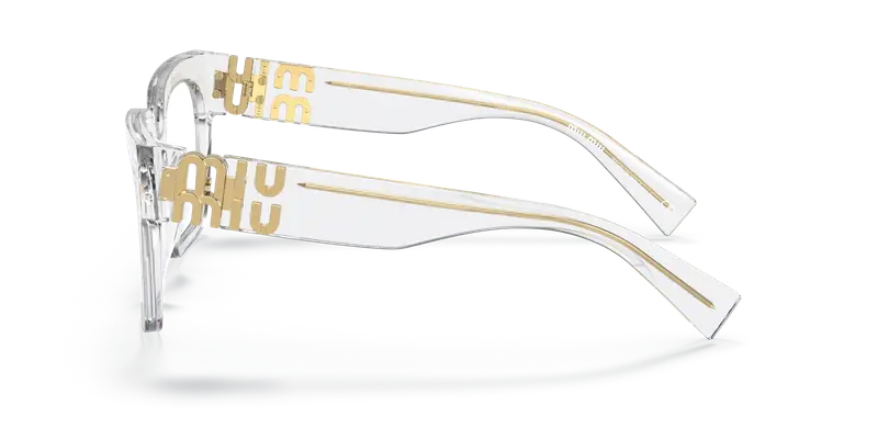 Miu Miu Donna MU 04UV 2AZ1O1 Montature da vista Acetato Trasparente Trasparente Squadrata Normale miniatura 3