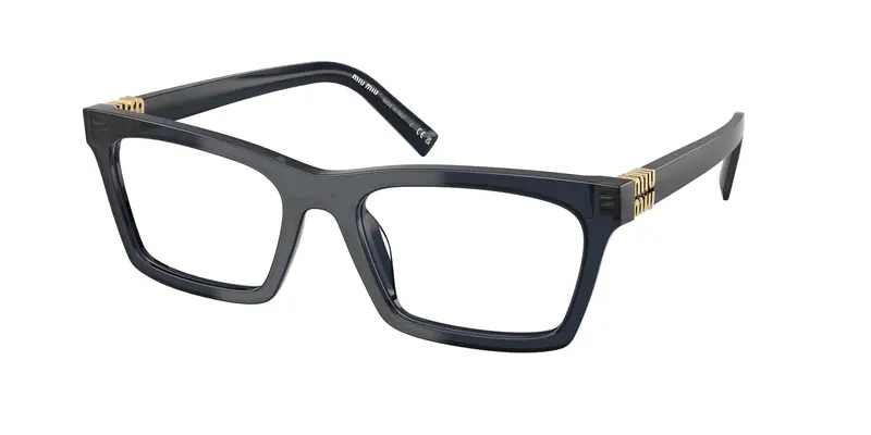Miu Miu Donna MU 04WV  08Q101 Montature da vista Acetato Blu Trasparente Squadrata Normale