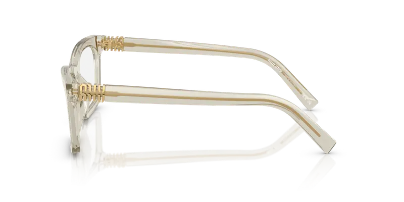 Miu Miu Donna MU 04WV 12U1O1 Montature da vista Acetato Grigio Trasparente Squadrata Normale miniatura 3