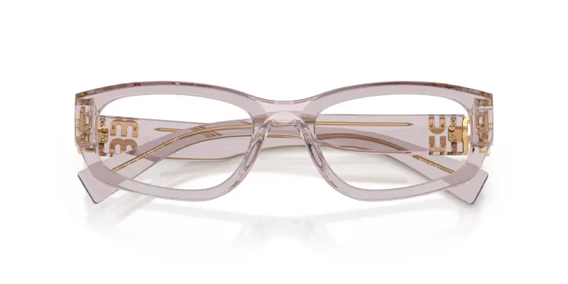 Donna MU 04YV 12W1O1 Montature da vista Acetato Viola Trasparente Geometrica Normale miniatura 2