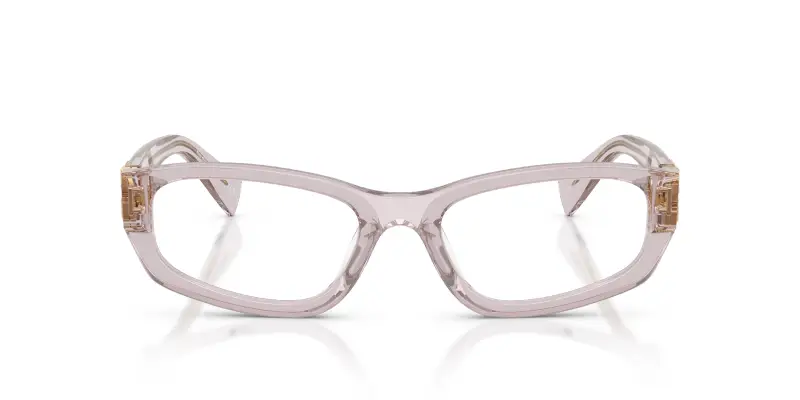 Donna MU 04YV 12W1O1 Montature da vista Acetato Viola Trasparente Geometrica Normale miniatura 3