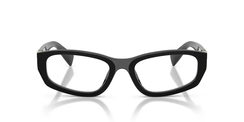 Donna MU 04YV 16K1O1 Montature da vista Acetato Nero Trasparente Geometrica Normale miniatura 3