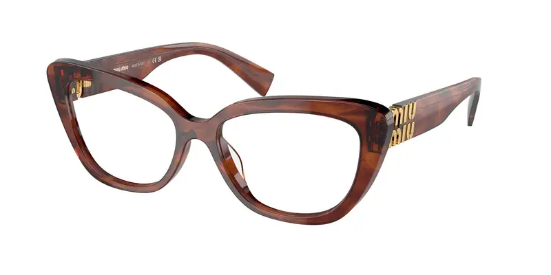 Donna MU 05VV 11Q1O1 Montature da vista Acetato Marrone Trasparente Cat Eye Normale