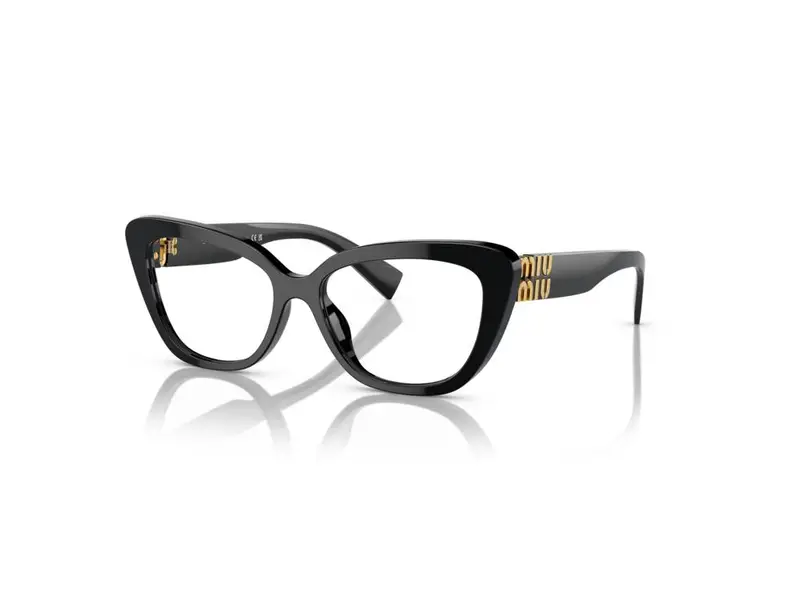 Miu Miu Donna MU 05VV  1AB1O1 Montature da vista Acetato Nero Trasparente Cat Eye Normale