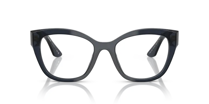 Miu Miu Donna MU 05XV 08Q1O1 Montature da vista Acetato Blu Trasparente Squadrata Normale miniatura 2