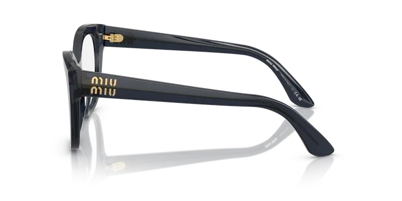 Miu Miu Donna MU 05XV 08Q1O1 Montature da vista Acetato Blu Trasparente Squadrata Normale miniatura 3