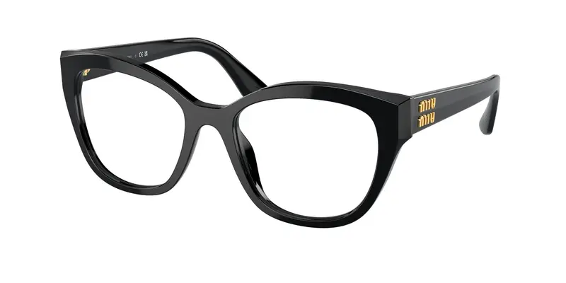 Miu Miu Donna MU 05XV  1AB1O1 Montature da vista Acetato Nero Trasparente Squadrata Normale