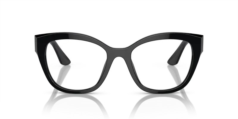 Miu Miu Donna MU 05XV 1AB1O1 Montature da vista Acetato Nero Trasparente Squadrata Normale miniatura 2