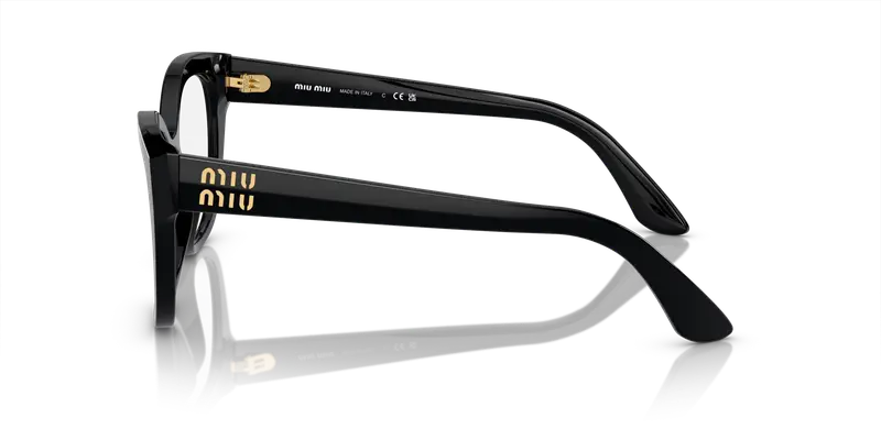 Miu Miu Donna MU 05XV 1AB1O1 Montature da vista Acetato Nero Trasparente Squadrata Normale miniatura 3