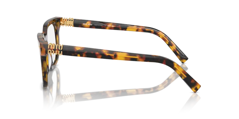 Miu Miu Donna MU 06XV VAU1O1 Montature da vista Acetato Tartaruga Trasparente Squadrata Normale miniatura 3