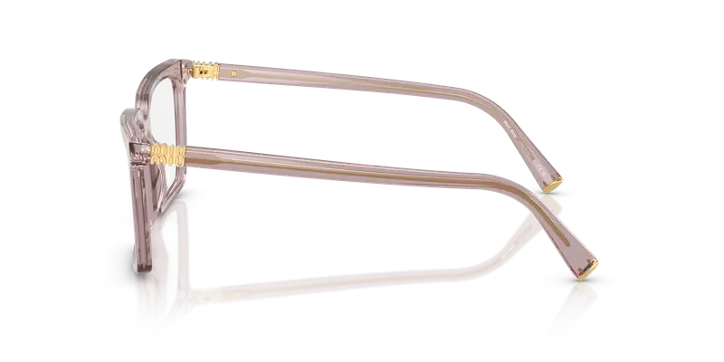 Miu Miu Donna MU 08XV 12W1O1 Montature da vista Acetato Viola Trasparente Squadrata Normale miniatura 3