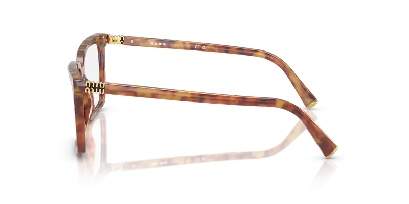 Miu Miu Donna MU 08XV 4BW1O1 Montature da vista Acetato Tartaruga Trasparente Squadrata Normale miniatura 3