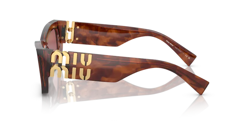 Miu Miu Occhiali da sole Donna Marrone 836501 miniatura 3