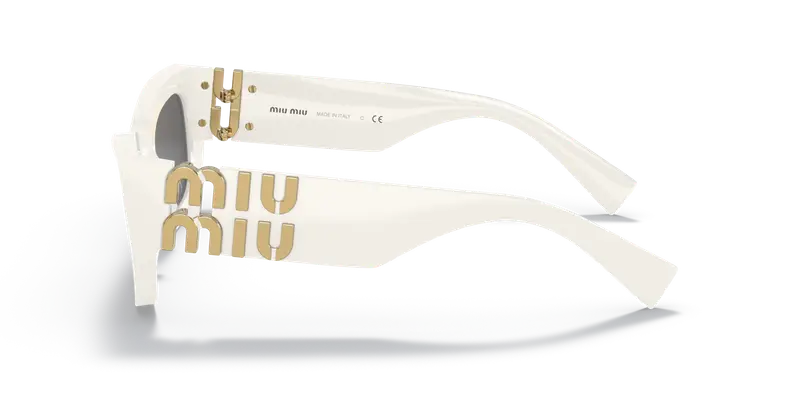 Miu Miu Occhiali da sole Donna Bianco 856451 miniatura 3