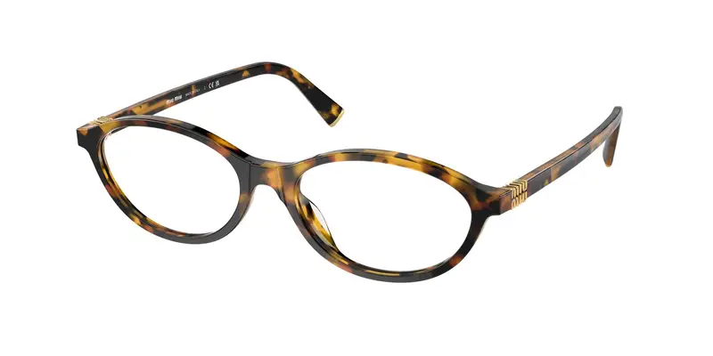 Miu Miu Donna MU 09XV  VAU1O1 Montature da vista Acetato Tartaruga Trasparente Rotonda Normale