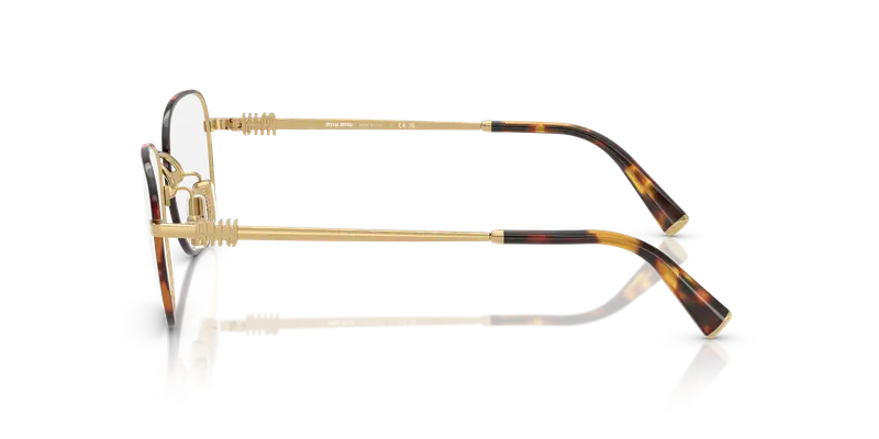 Miu Miu Donna MU 50WV 14U1O1 Montature da vista Metallo Tartaruga Trasparente Squadrata Normale miniatura 3