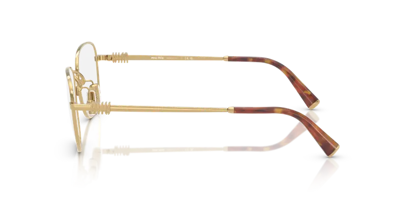 Miu Miu Donna MU 50WV 5AK1O1 Montature da vista Metallo Oro Trasparente Squadrata Normale miniatura 3