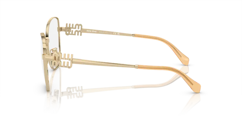 Miu Miu Donna MU 50XV 14M1O1 Montature da vista Metallo Beige Trasparente Pilot Normale miniatura 3