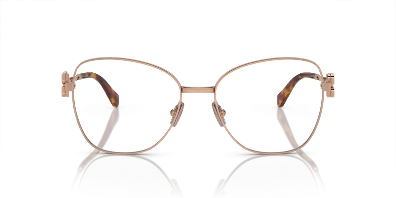 Miu Miu Donna MU 50XV ZVF1O1 Montature da vista Metallo Oro Trasparente Pilot Normale miniatura 2