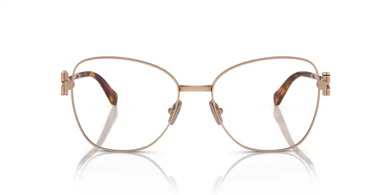 Donna MU 50XV ZVF1O1 Montature da vista Metallo Oro Trasparente Pilot Normale miniatura 3