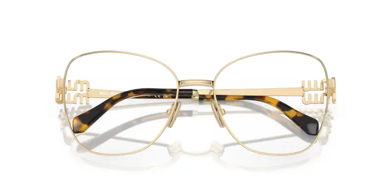 Donna MU 50XV ZVN1O1 Montature da vista Metallo Oro Trasparente Pilot Normale miniatura 2